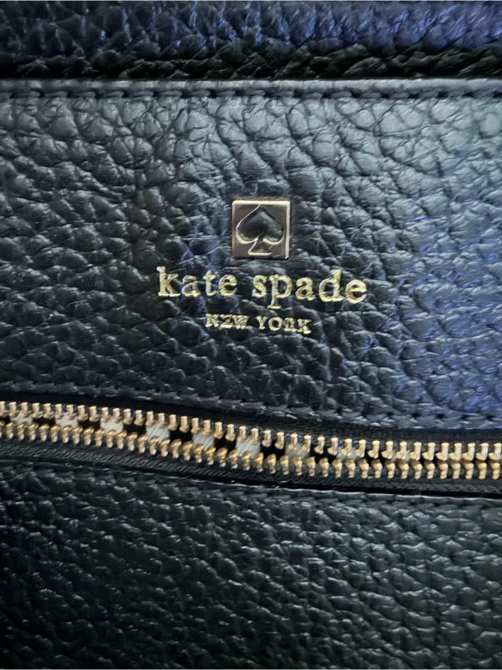 Kate Spade Satchel, black pebble leather